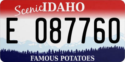 ID license plate E087760