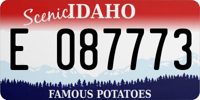ID license plate E087773