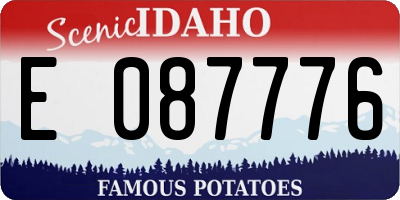 ID license plate E087776