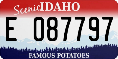 ID license plate E087797