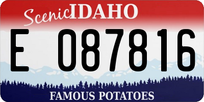 ID license plate E087816