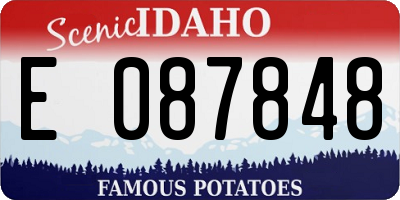 ID license plate E087848