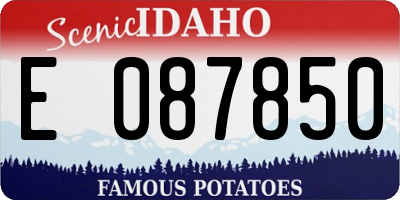 ID license plate E087850