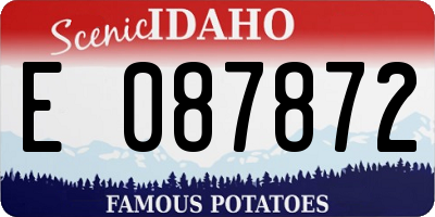 ID license plate E087872