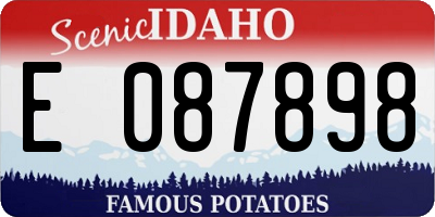 ID license plate E087898