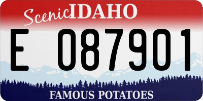 ID license plate E087901