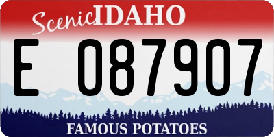 ID license plate E087907
