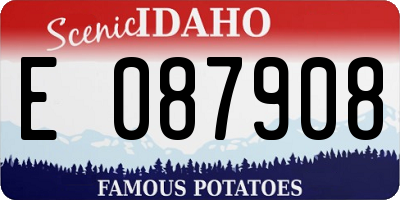 ID license plate E087908
