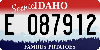 ID license plate E087912
