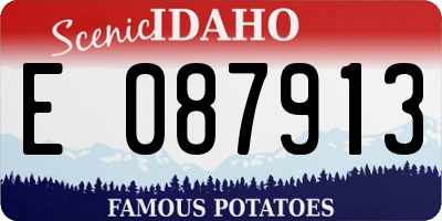 ID license plate E087913