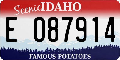 ID license plate E087914