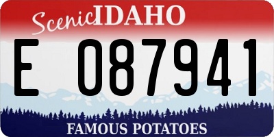 ID license plate E087941