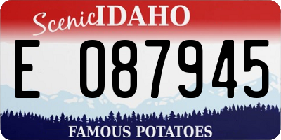 ID license plate E087945