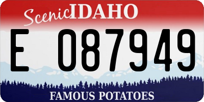 ID license plate E087949