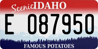 ID license plate E087950