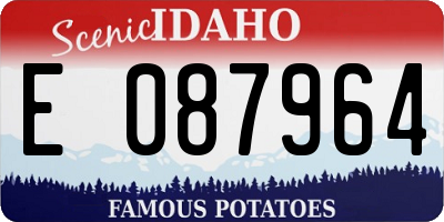 ID license plate E087964