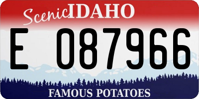 ID license plate E087966