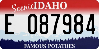 ID license plate E087984