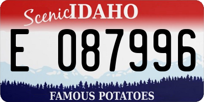 ID license plate E087996