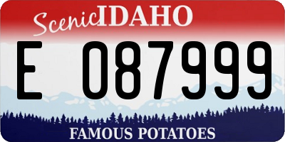 ID license plate E087999