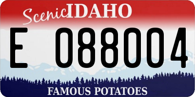 ID license plate E088004