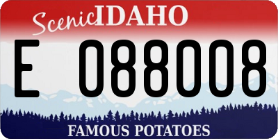 ID license plate E088008