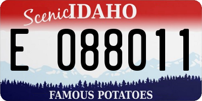 ID license plate E088011