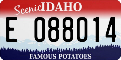ID license plate E088014