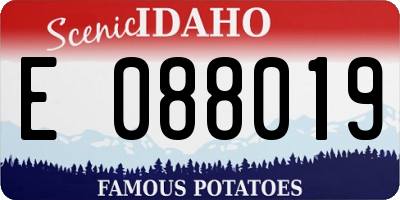 ID license plate E088019
