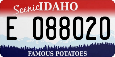 ID license plate E088020