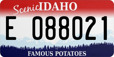 ID license plate E088021