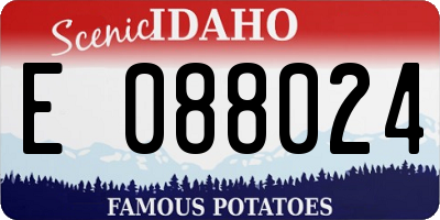 ID license plate E088024