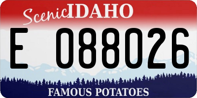ID license plate E088026