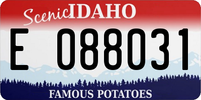 ID license plate E088031
