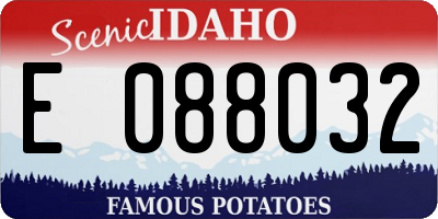 ID license plate E088032