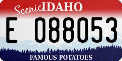 ID license plate E088053