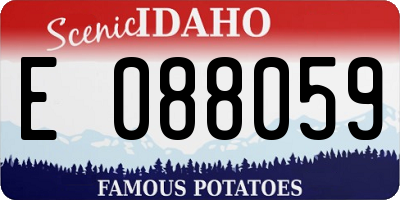 ID license plate E088059