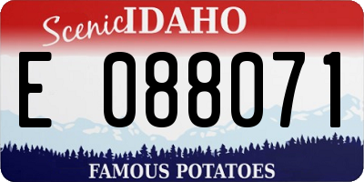 ID license plate E088071