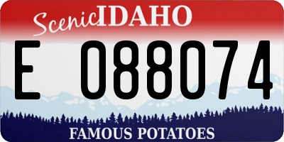 ID license plate E088074