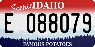 ID license plate E088079