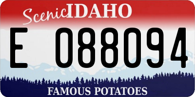 ID license plate E088094