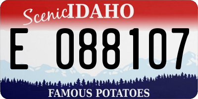 ID license plate E088107