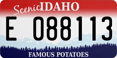 ID license plate E088113