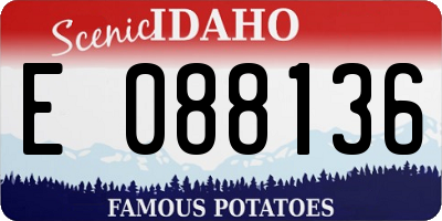 ID license plate E088136