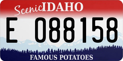 ID license plate E088158