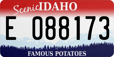 ID license plate E088173