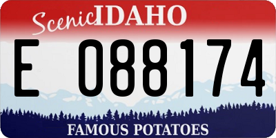 ID license plate E088174