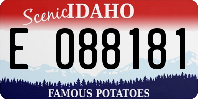 ID license plate E088181