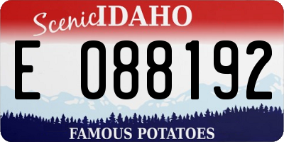 ID license plate E088192