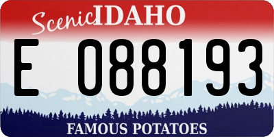 ID license plate E088193